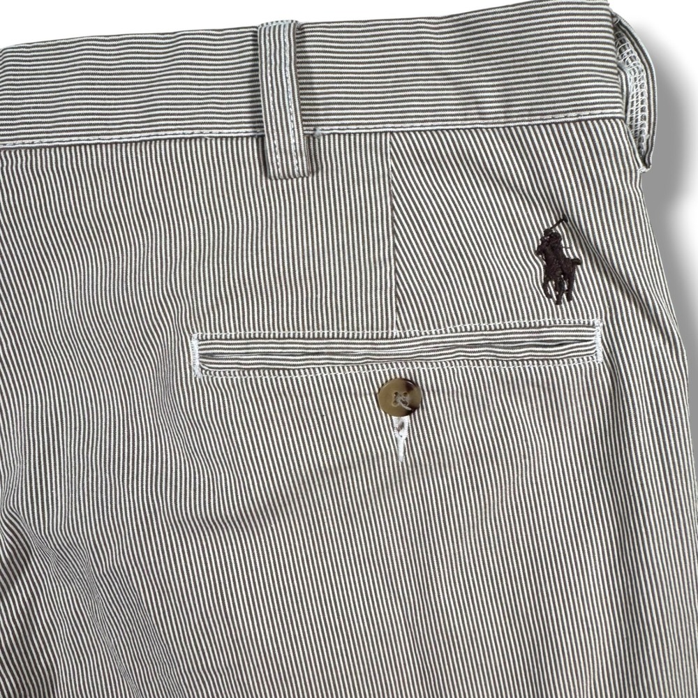 Polo Ralph Lauren Preston Pant Chino 38/30 Mens Brown White Striped